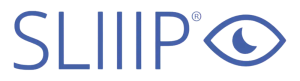 Logo showing “SLIIP” with blue vertical lines for Is and an eye outline with a crescent moon, on a light background.