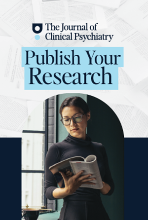 The Journal of Clinical Psychiatry logo with person reading research publication