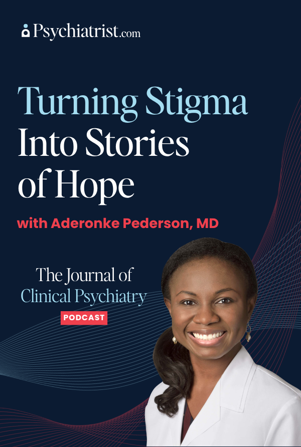 Psychiatrist discussing destigmatizing mental health on podcast