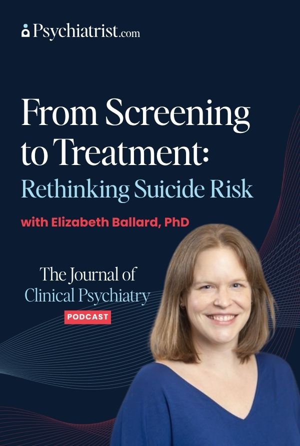 Psychologist Elizabeth Ballard, PhD focusing on suicide risk assessment