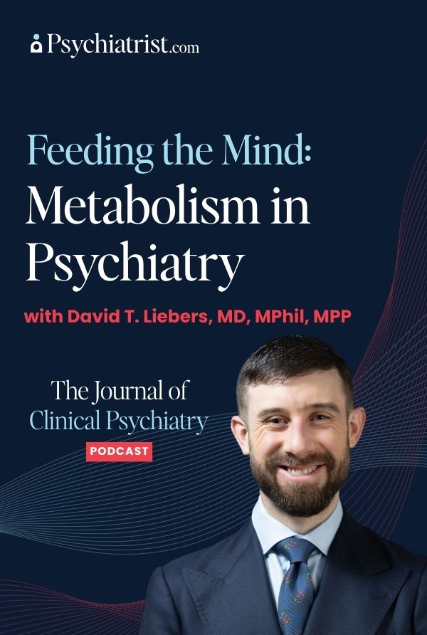 Portrait of Dr. David T. Liebers discussing metabolism in psychiatry